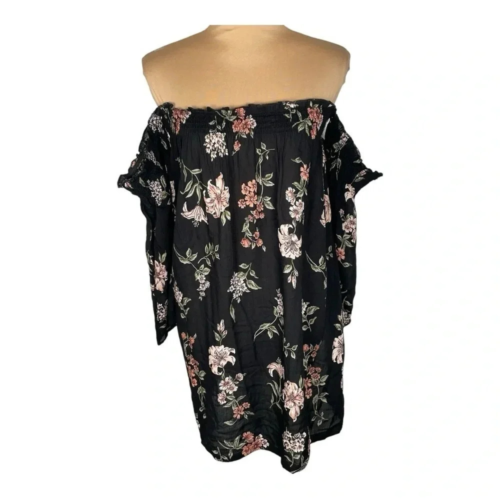 Angie Cold Shoulder Above Knee Floral Mini Dresses‎ New Medium - Picture 3 of 6
